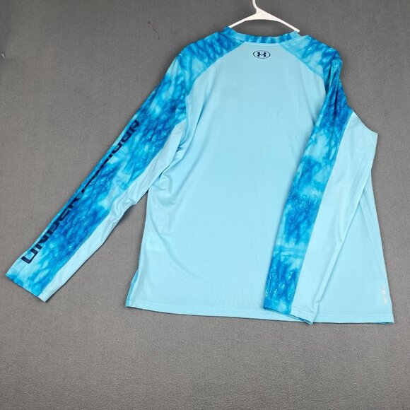 Under Armour Men's Fishing Long‎ Sleeve Tee.Blue, Loose Fit. Lightweight. Large - Picture 2 of 12